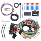 Universal 21 Circuit Wiring Harness kit For Ford Hotrods Long Wires Chevy Mopar