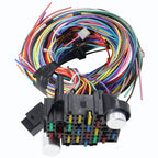 Universal 21 Circuit Wiring Harness kit For Ford Hotrods Long Wires Chevy Mopar