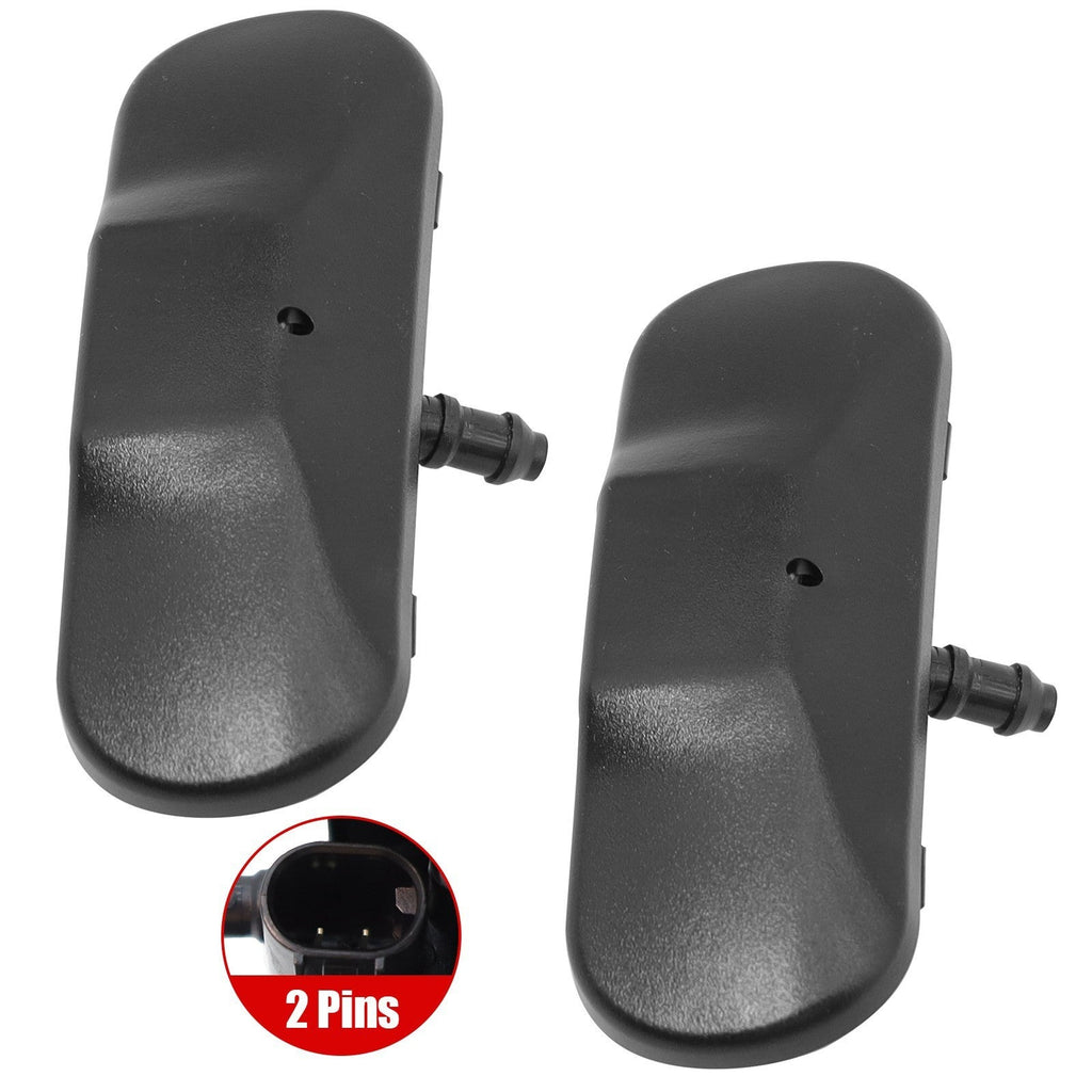 Pair Heated Windshield Washer Spray Nozzle For VW Golf Jetta Bettle Touarge Eos