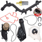 Water Pump & Thermostat  Crossover Pipe Kit for (2009) Audi A4 Quattro 3.2L V6
