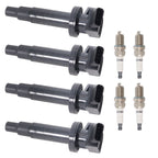 4PCS Ignition Coil & Spark Plug for 2000-2008 Toyota Corolla Matrix Celica UF247