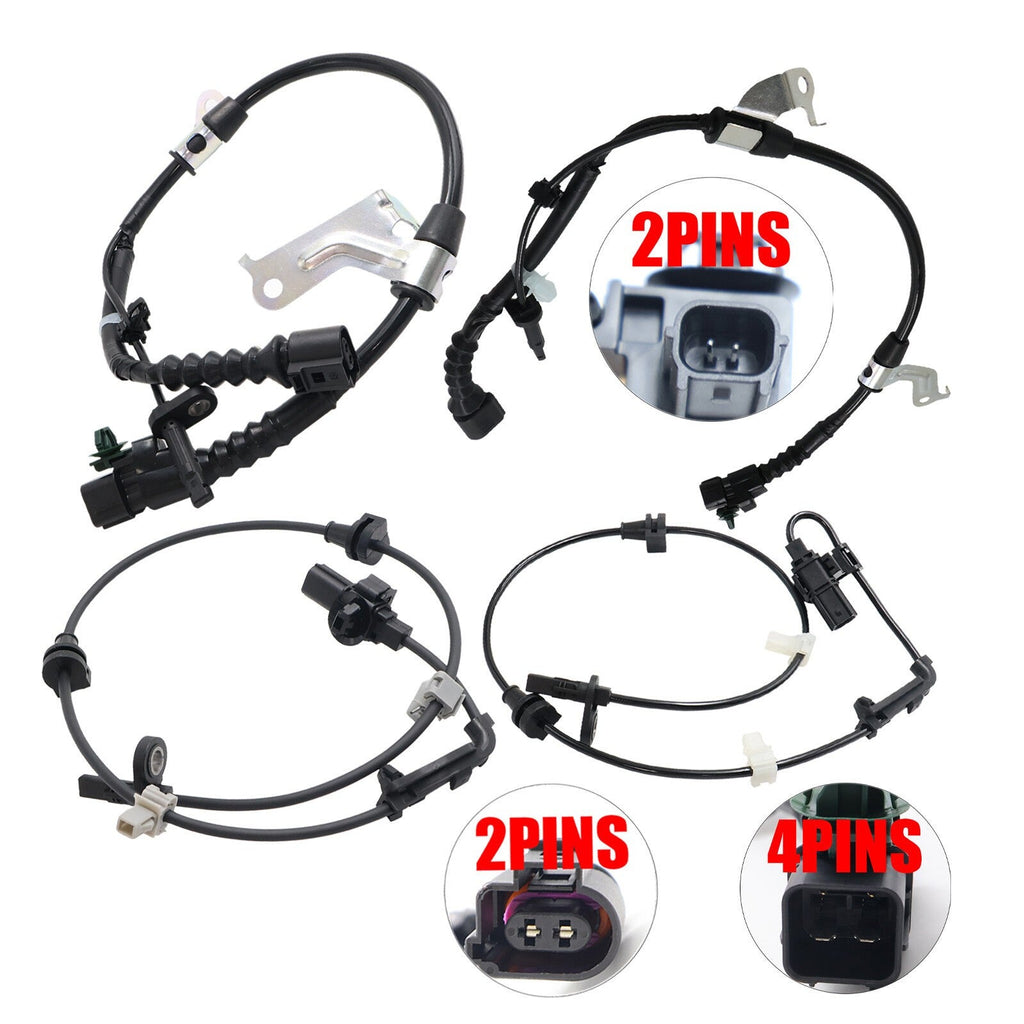 Front Rear RH & LH Set of 4 ABS Wheel Speed Sensor For 2016-2020 Honda Civic