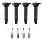 4Pcs for 07-20 Dodge Chrysler Jeep GN10346 Ignition Coil & 4 Iridium Spark Plug