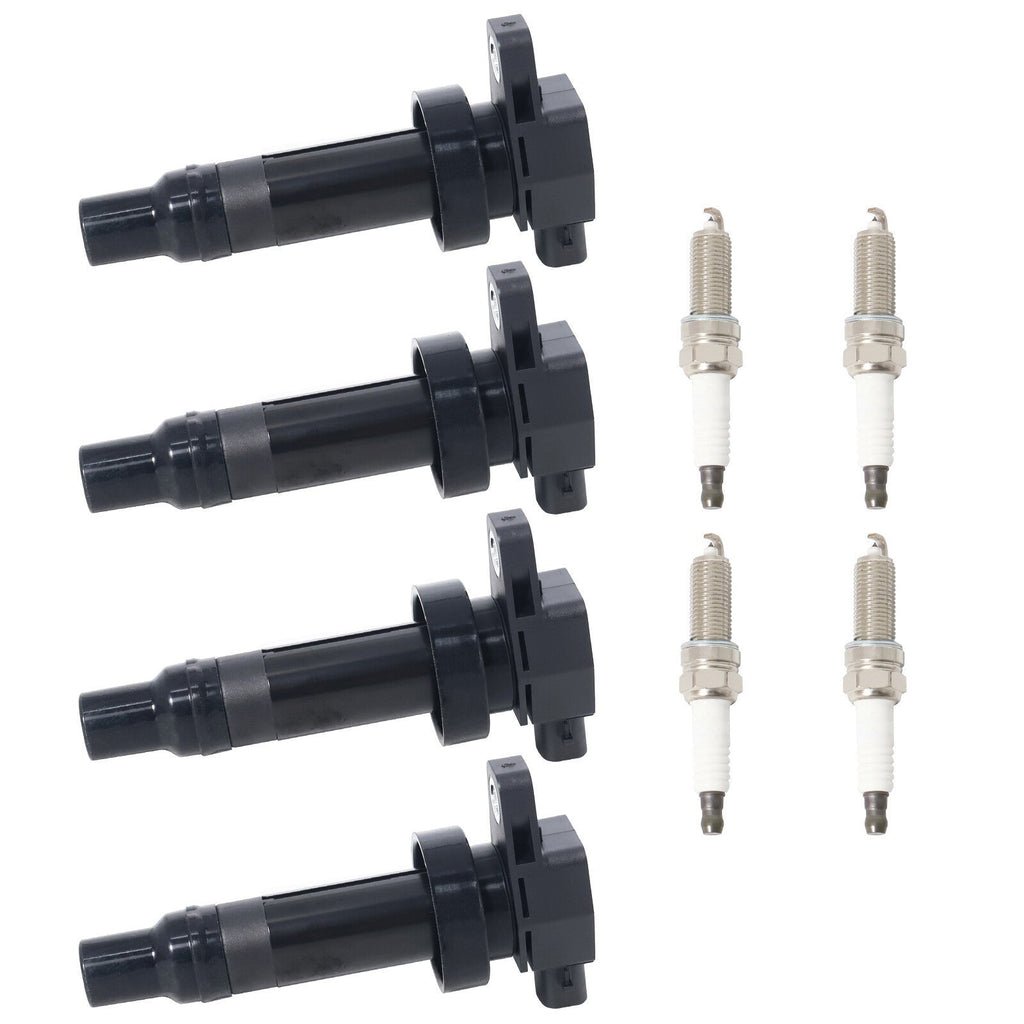 4pcs Ignition Coils For Hyundai Accent Kia Soul Rio1.6L 04-19 4pcs Spark Plug