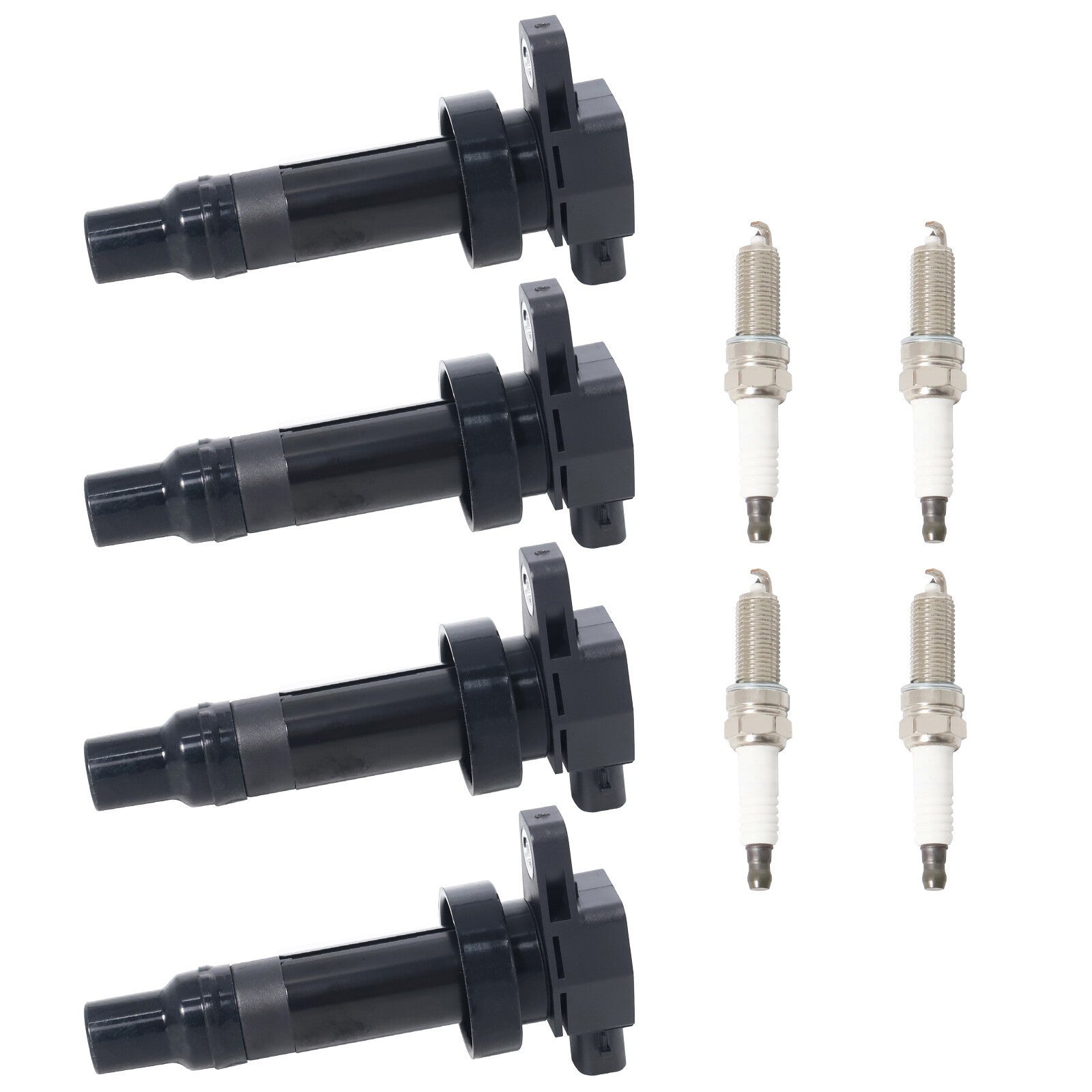 4pcs Ignition Coils For Hyundai Accent Kia Soul Rio1.6L 04-19 4pcs Spark Plug