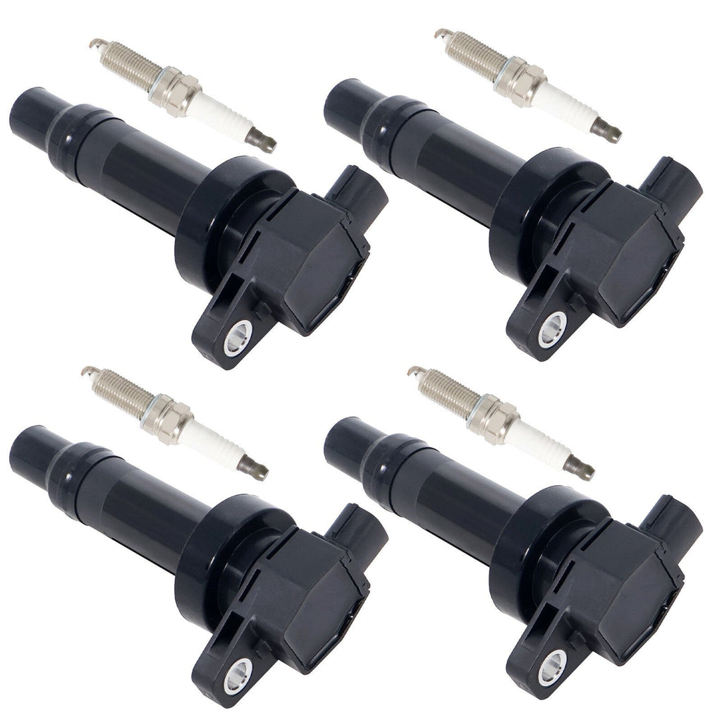 4pcs Ignition Coils For Hyundai Accent Kia Soul Rio1.6L 04-19 4pcs Spark Plug