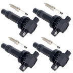 4pcs Ignition Coils For Hyundai Accent Kia Soul Rio1.6L 04-19 4pcs Spark Plug
