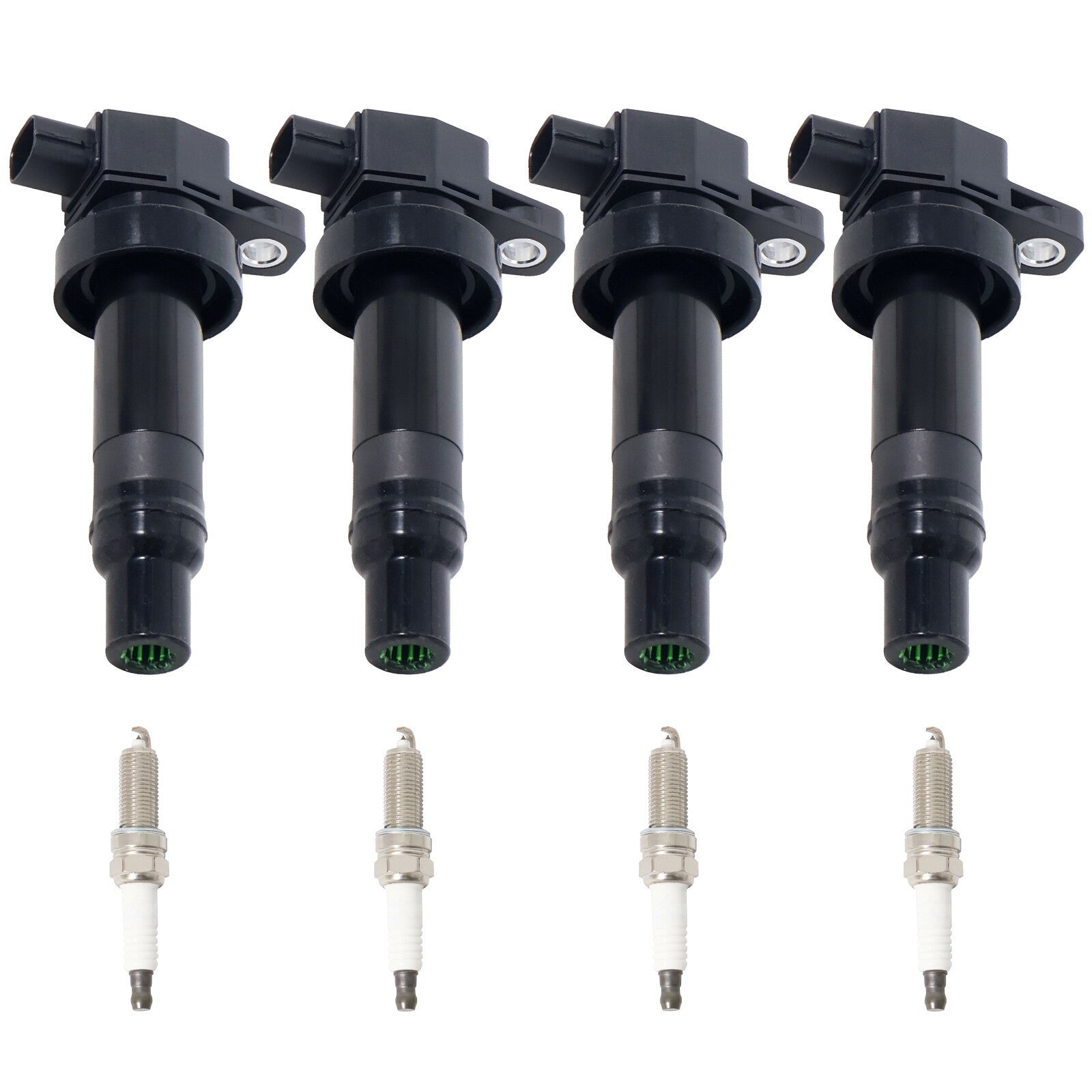 4pcs Ignition Coils For Hyundai Accent Kia Soul Rio1.6L 04-19 4pcs Spark Plug