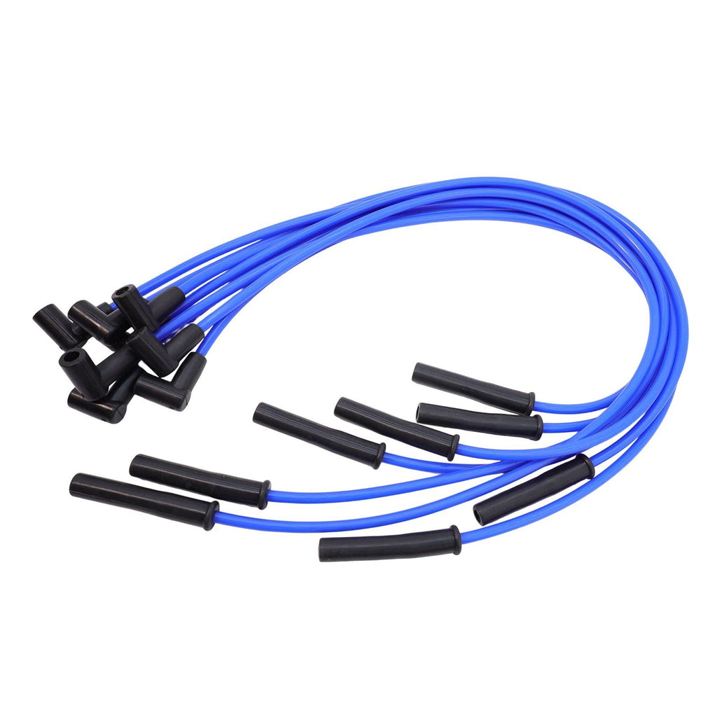 For Ford Big Block FE 351C 8.5 mm 8x Blue HEI Distributors Spark Plug Wire Set