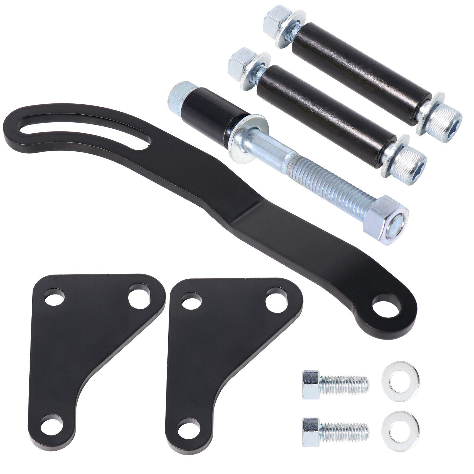 SBC Black Saginaw Power Steering Pump Mounting Bracket For LWP SWP SB Chevy 327