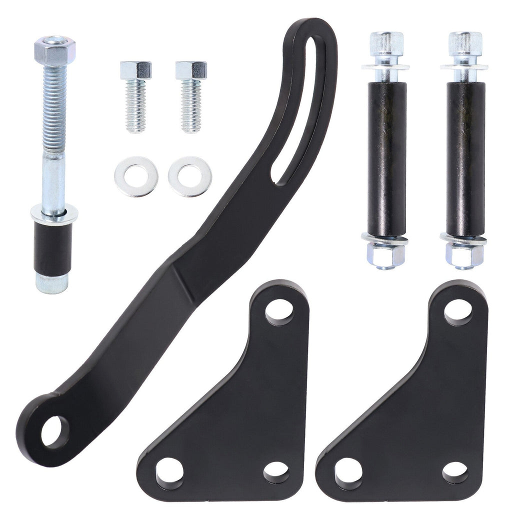 SBC Black Saginaw Power Steering Pump Mounting Bracket For LWP SWP SB Chevy 327