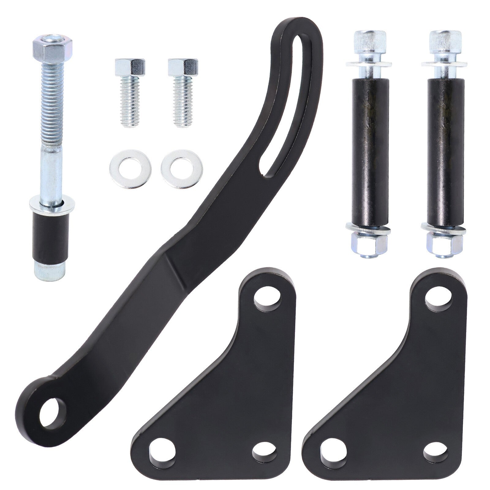 SBC Black Saginaw Power Steering Pump Mounting Bracket For LWP SWP SB Chevy 327