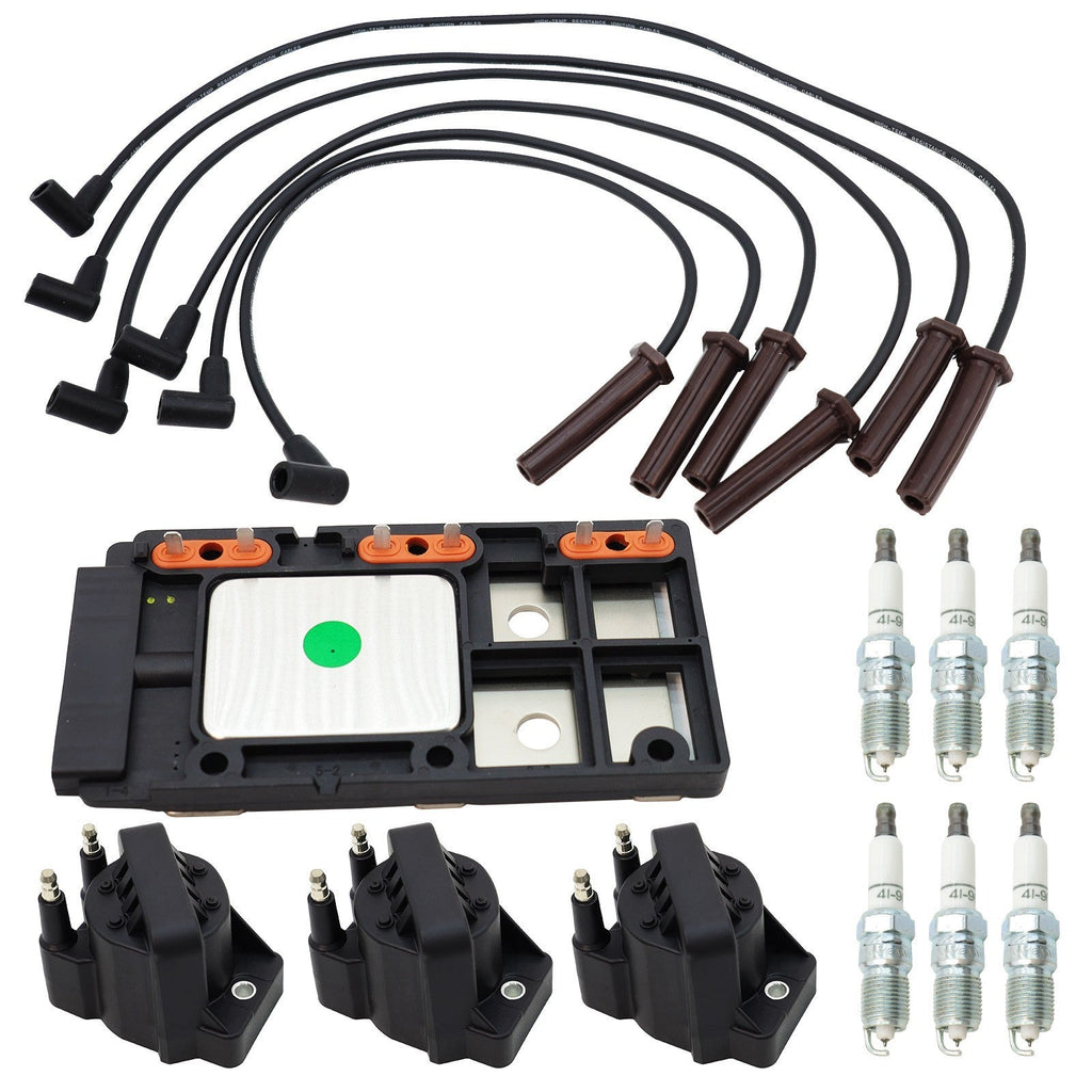 Control Module&Ignition Coils&Spark Plug&Wires For 1990-2004 Buick Regal 3.8L V6