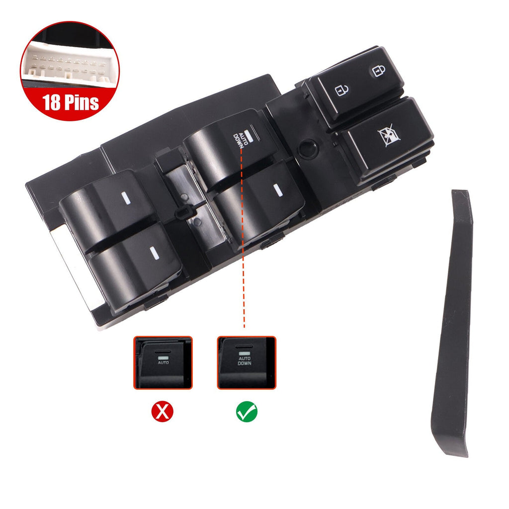 Front Driver Side Power Window Switch Kit 93570F21004X for Hyundai Elantra L4