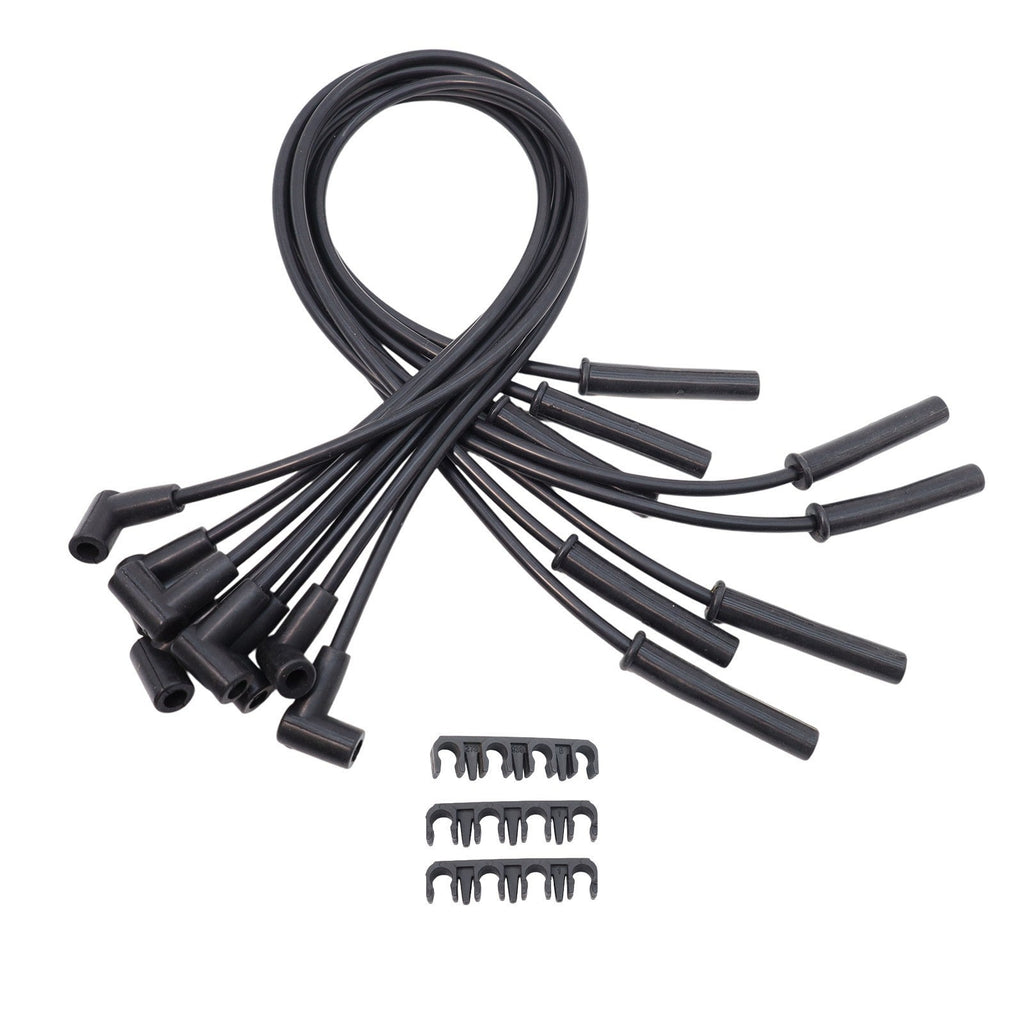For Ford Big Block FE 351C 8.5 mm 8x Black HEI Distributors Spark Plug Wire Set