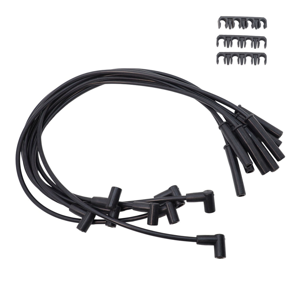 For Ford Big Block FE 351C 8.5 mm 8x Black HEI Distributors Spark Plug Wire Set