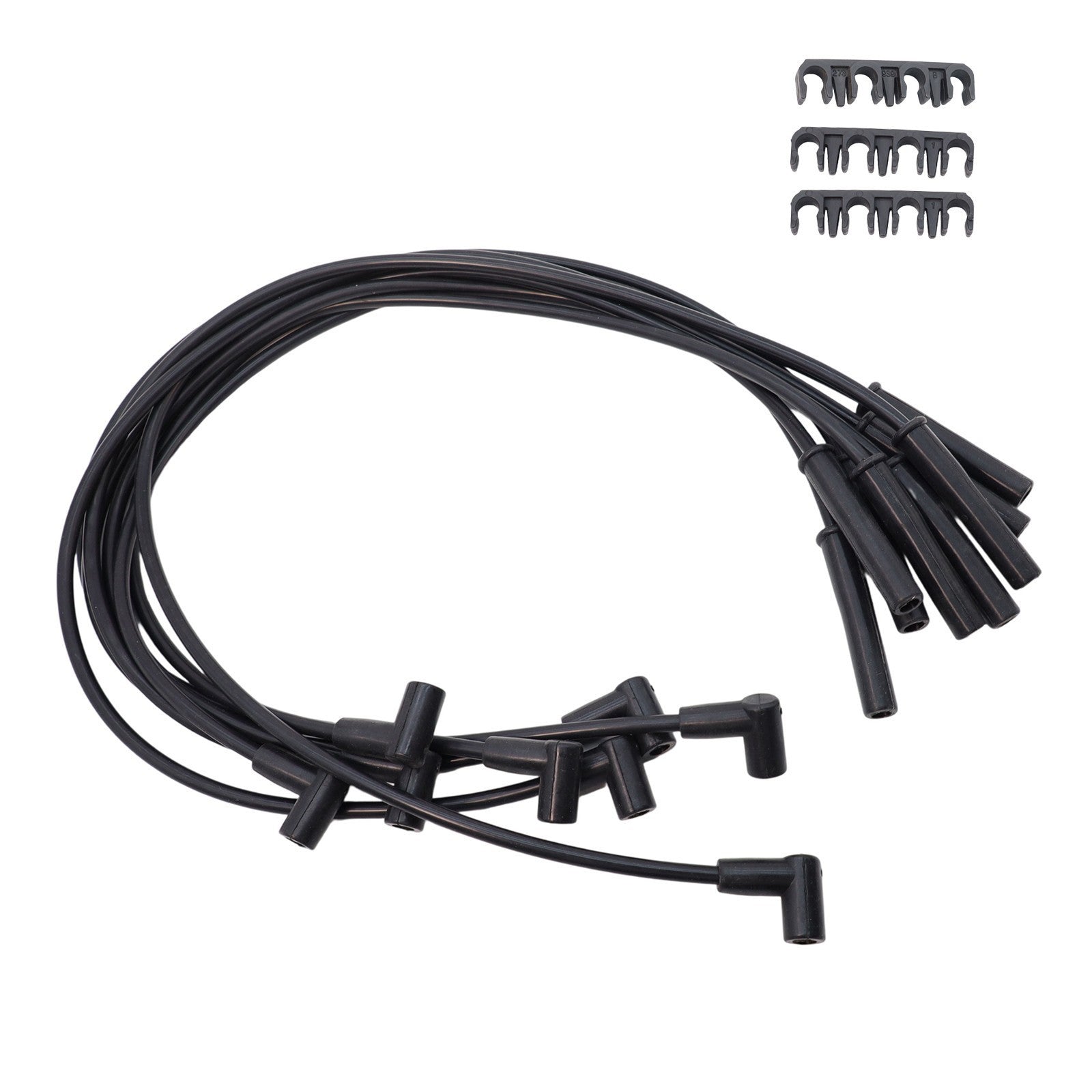For Ford Big Block FE 351C 8.5 mm 8x Black HEI Distributors Spark Plug Wire Set