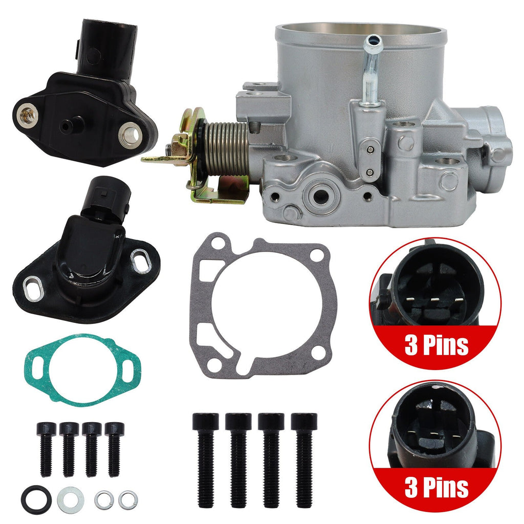 Throttle Body 70mm W/ TPS & MAP Sensor For Honda Civic Integra B/D/F/H B18C B16A