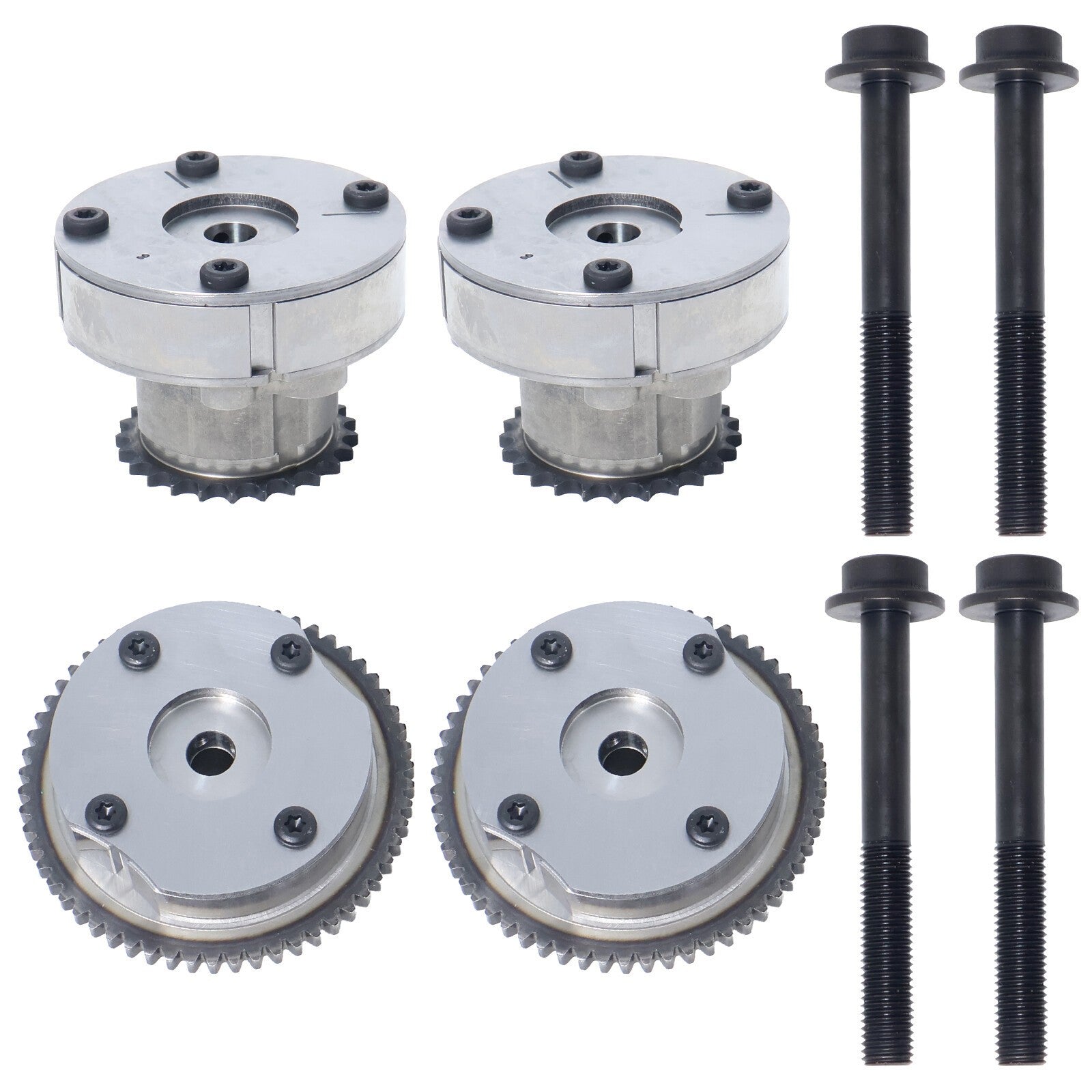 4Pcs Exhaust + Intake VVT Cam Gears with Bolt For Ford Edge F-150 AT4Z6C526B New