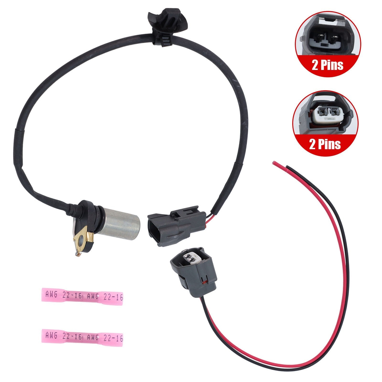 9091905017 Magnetic Crankshaft Position Sensor & Connector for Camry Celica Rav4