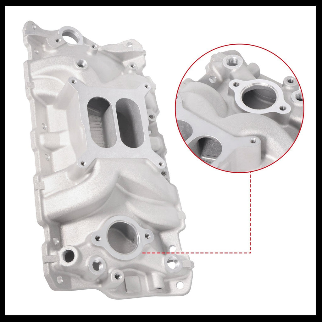 Aluminum Dual Plane RPM Intake For 55-86 SBC Small Block Chevy 350 383 400