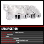 Aluminum Dual Plane RPM Intake For 55-86 SBC Small Block Chevy 350 383 400