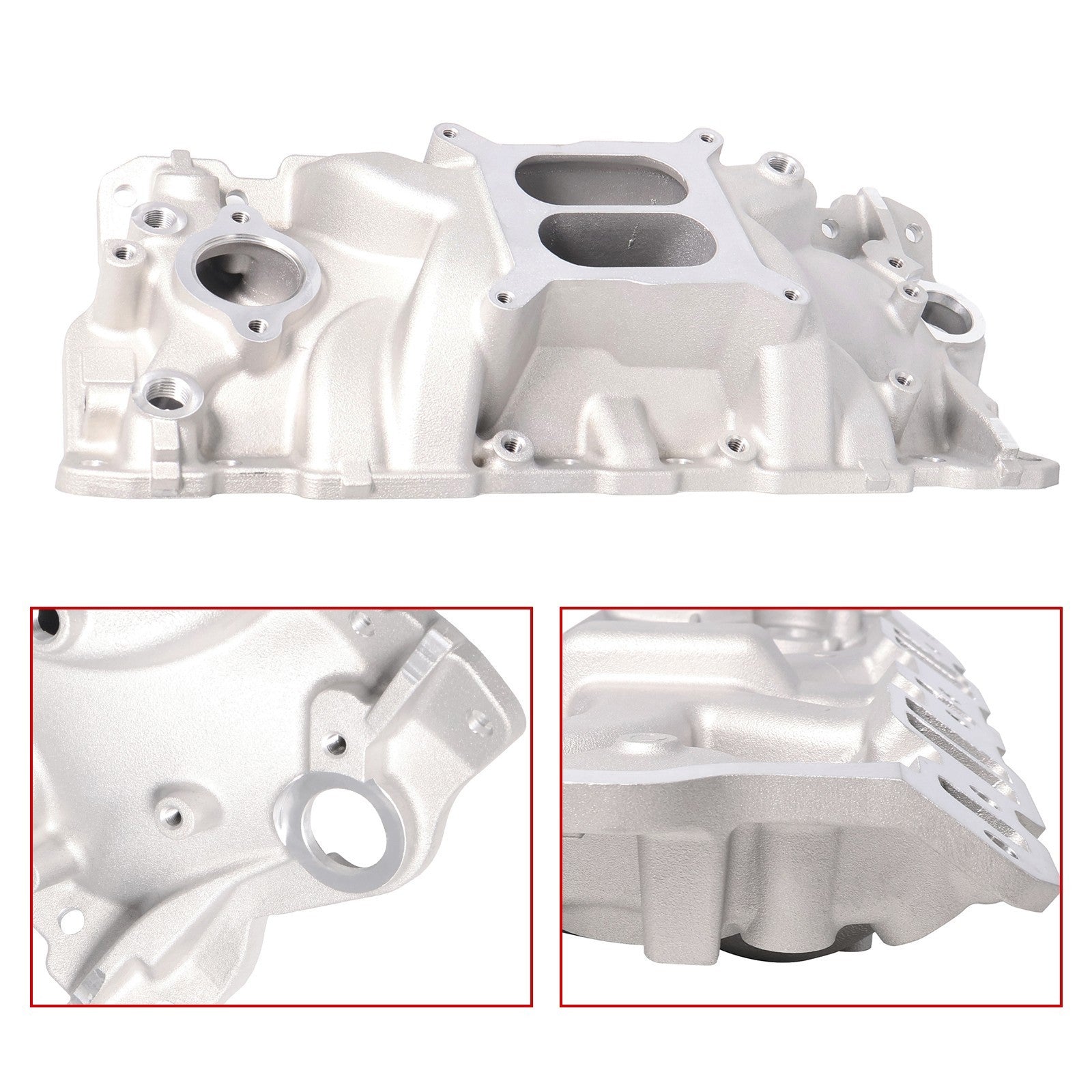 Aluminum Dual Plane RPM Intake For 55-86 SBC Small Block Chevy 350 383 400