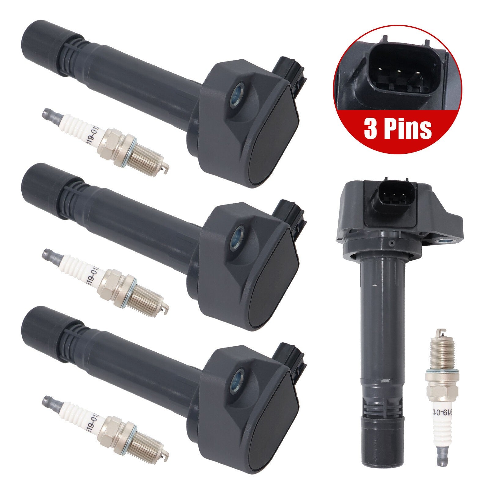 4Pcs Ignition Coils & Spark Plugs For Honda CIVIC 1.8L 2006-2011 30520RNAA01 New