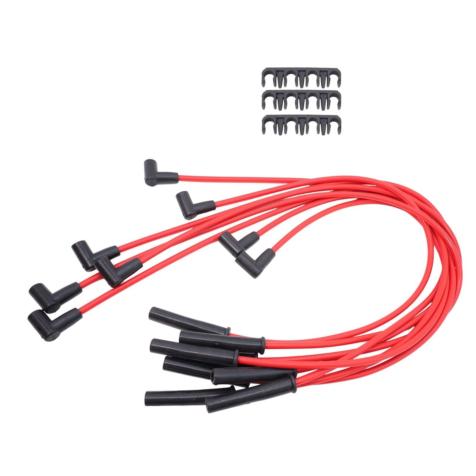 For Ford Big Block FE 351C 8.5 mm 8x Red HEI Distributors Spark Plug Wire Set