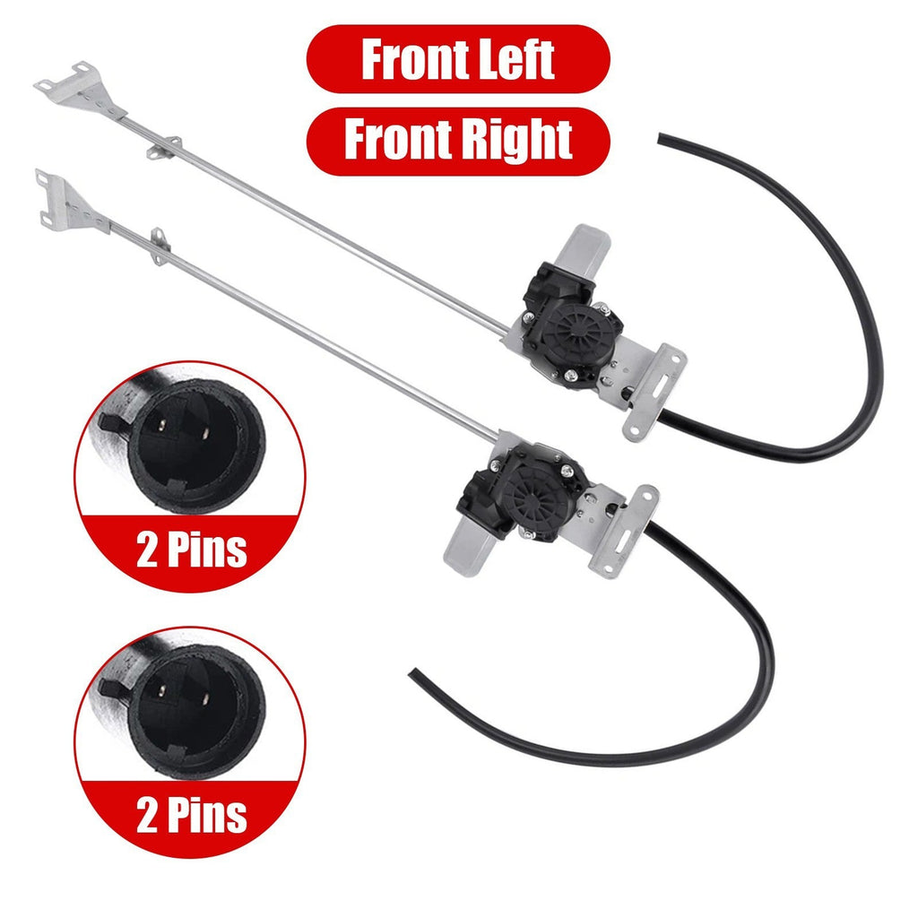 2x Front LH&RH Power Window Regulator w/Motor For Freightliner Columbia Coronado