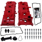 Aluminum Red Valve Covers Kit for Nissan Armada Titan Pathfinder QX56 5.6L 04-16