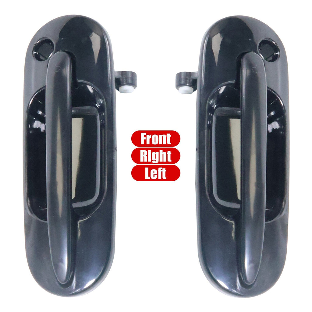 2Pcs for 97-01 Honda CR-V Black Exterior Front Right&Left Side Door Handles