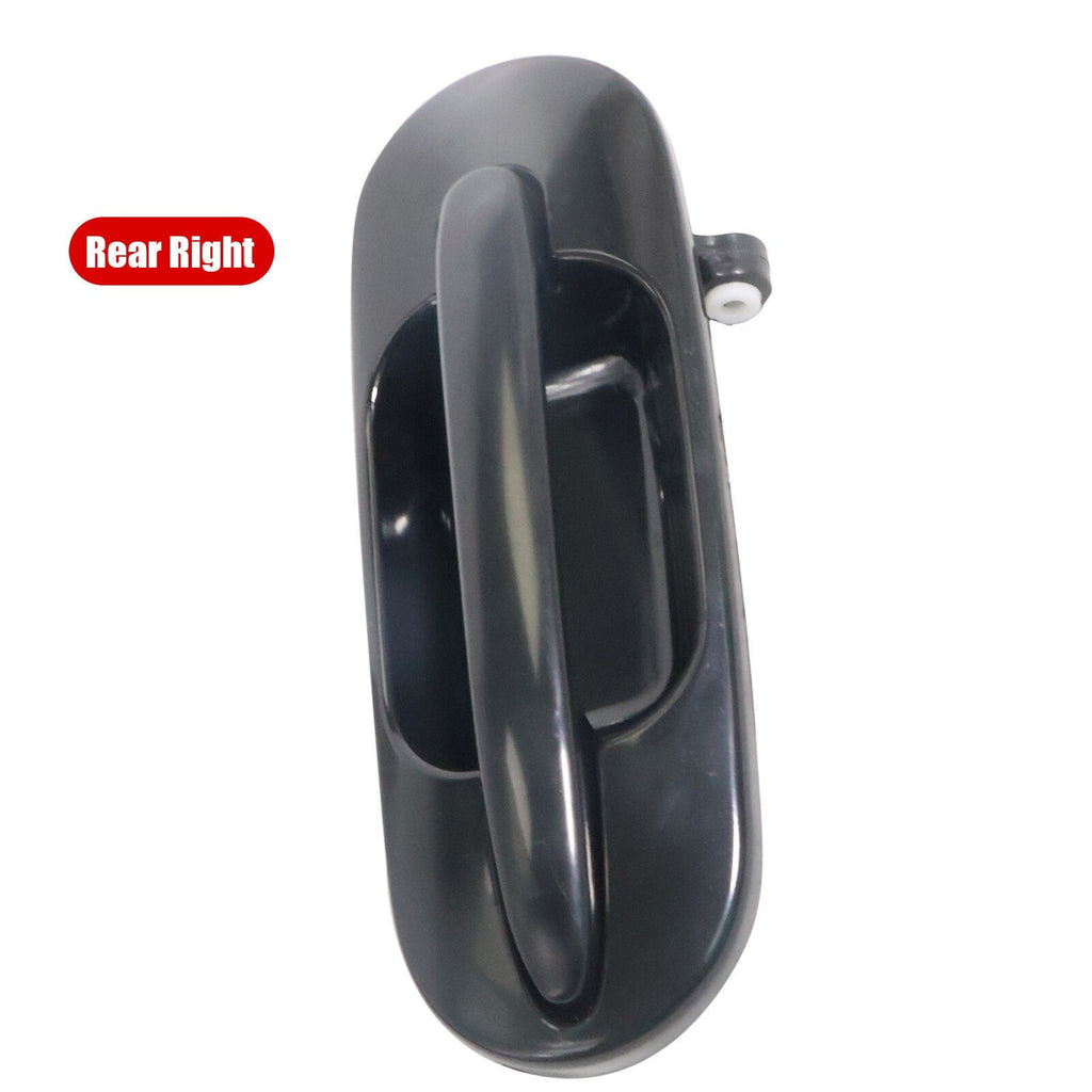 Rear Outer Black Door Handle For 97-01 Honda CRV Passenger Side Right