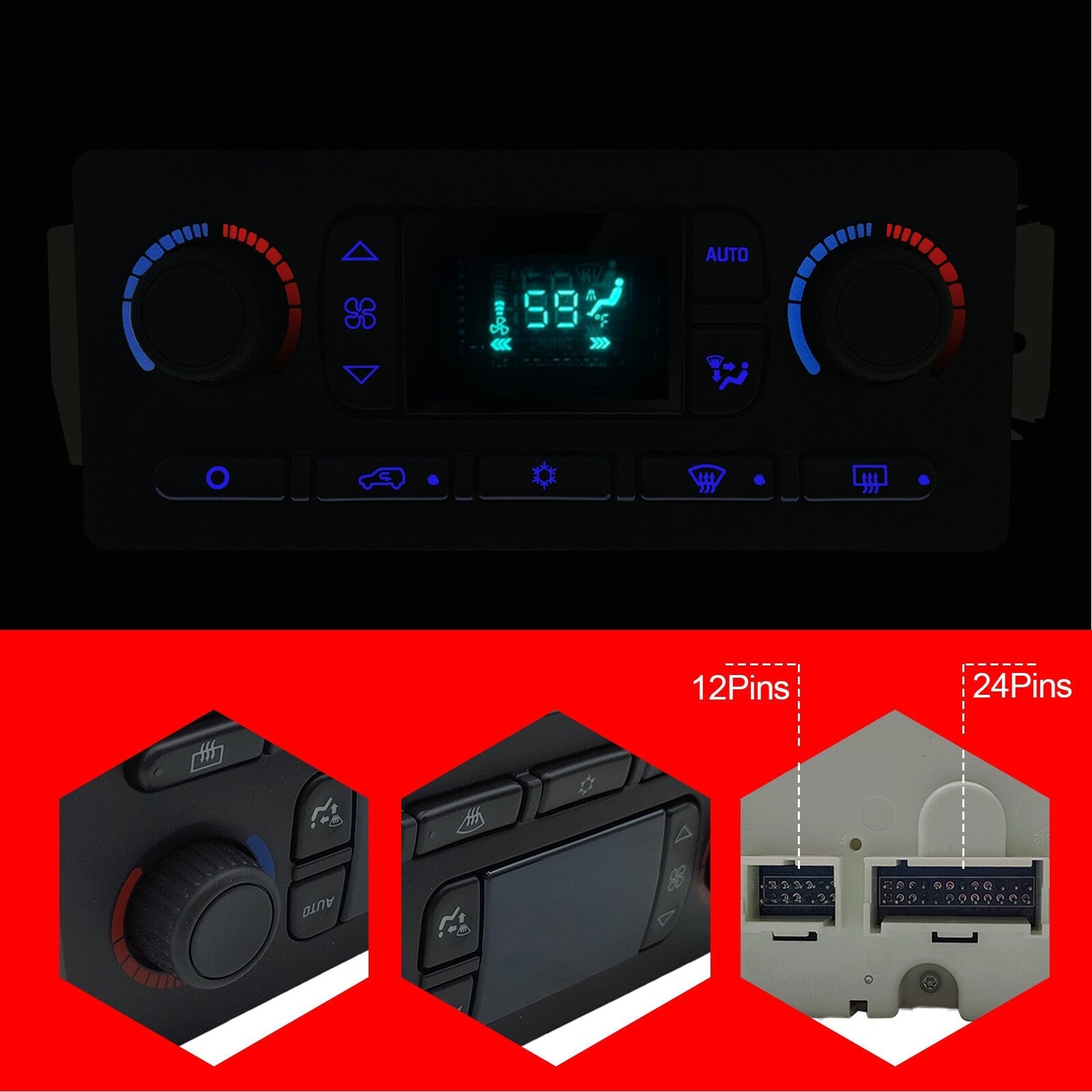AC Heater Climate Control Module 599-211XD For GMC Yukon Chevrolet Tahoe