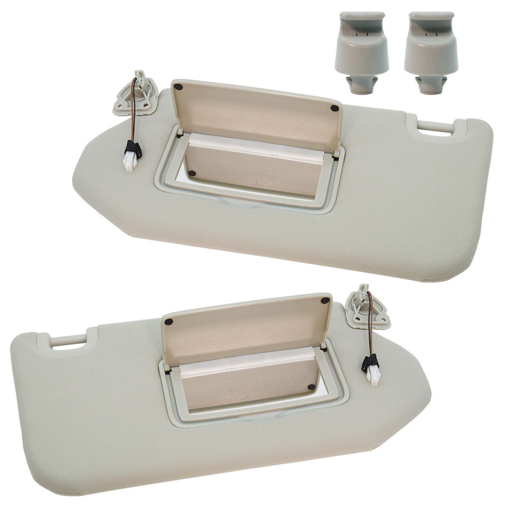 2 x Gray Sun Visors For 13-20 Nissan Pathfinder 96400-9PB0A 96401-9PB0A LH/RH