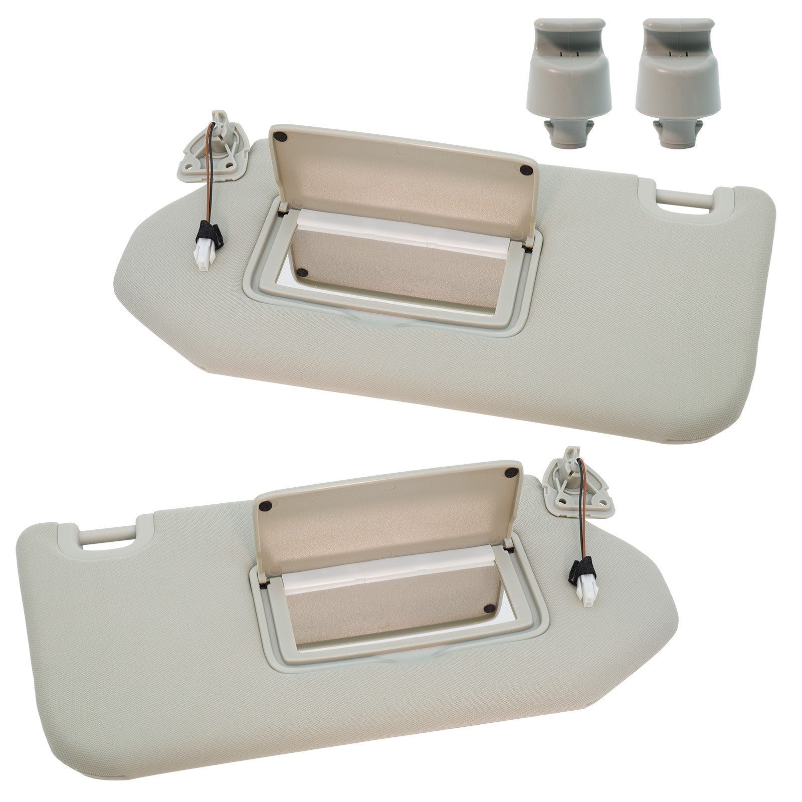 2 x Gray Sun Visors For 13-20 Nissan Pathfinder 96400-9PB0A 96401-9PB0A LH/RH