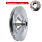 Chevy Power Steering Pulley Saginaw Pump Keyway Style 1 Groove Chrome