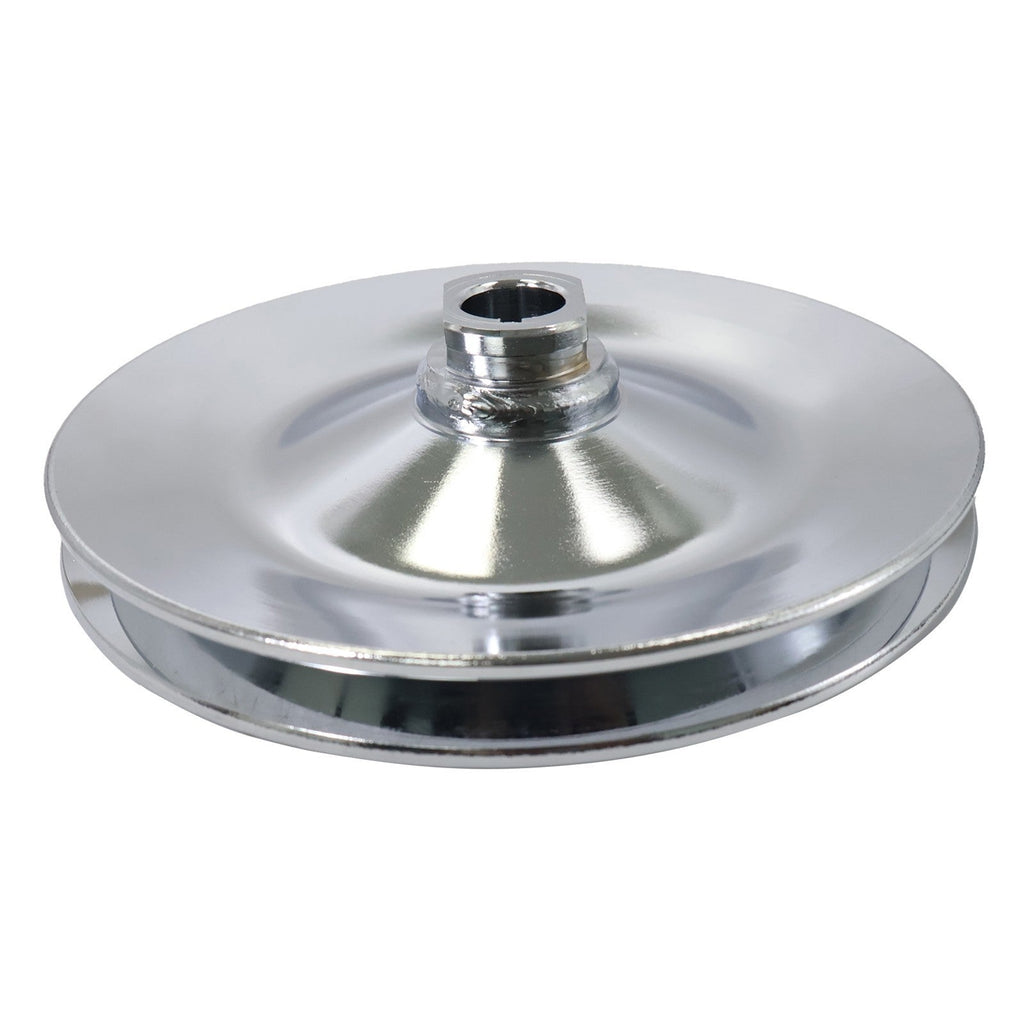 Chevy Power Steering Pulley Saginaw Pump Keyway Style 1 Groove Chrome
