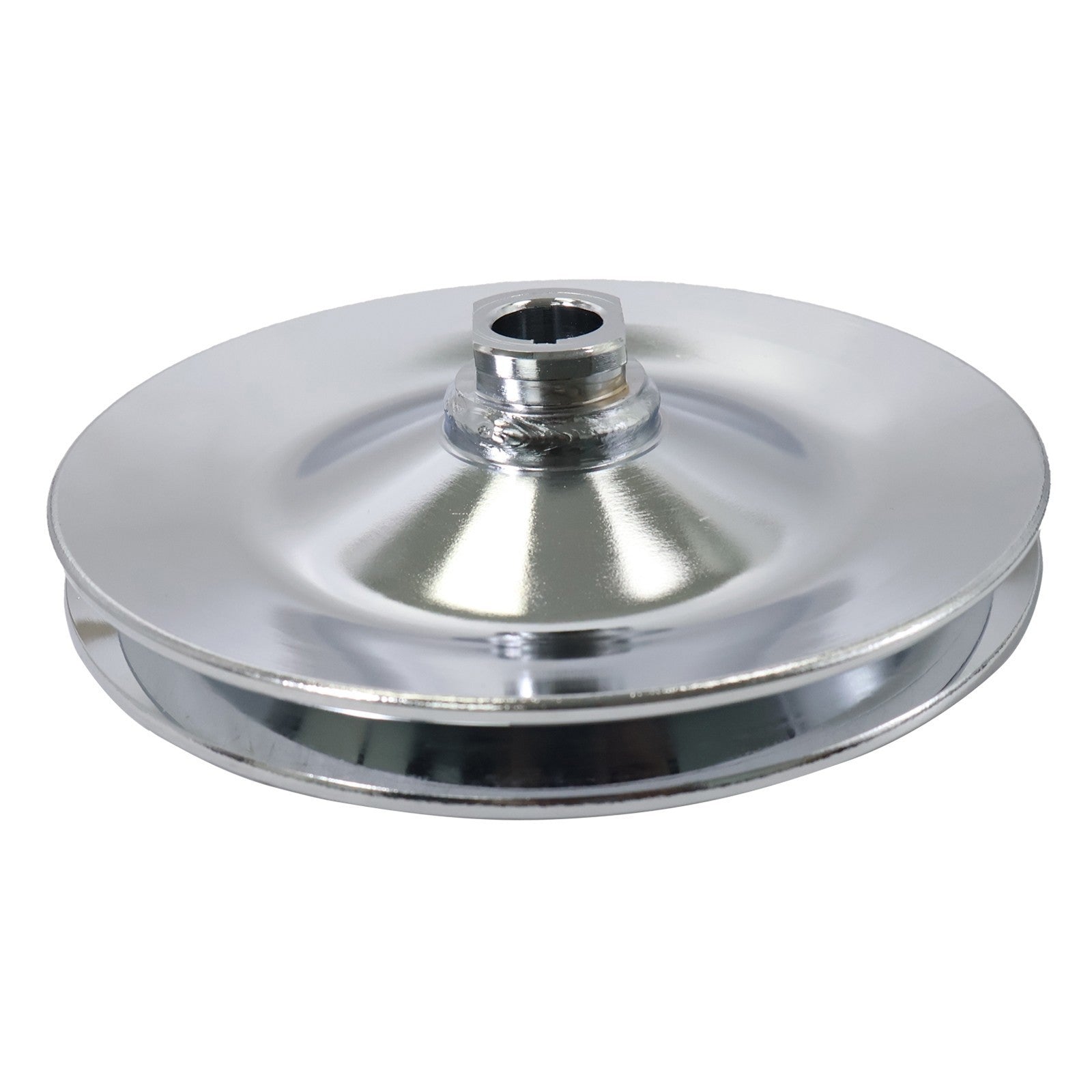 Chevy Power Steering Pulley Saginaw Pump Keyway Style 1 Groove Chrome
