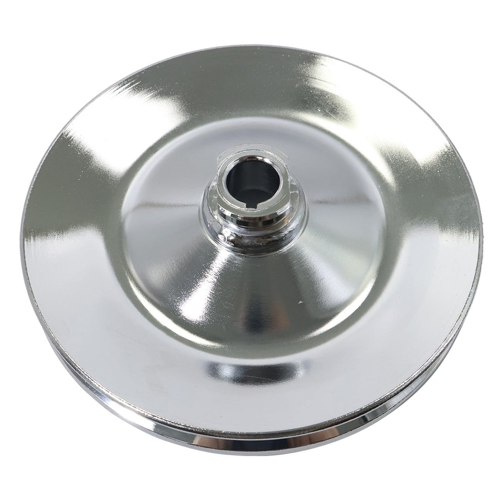 Chevy Power Steering Pulley Saginaw Pump Keyway Style 1 Groove Chrome
