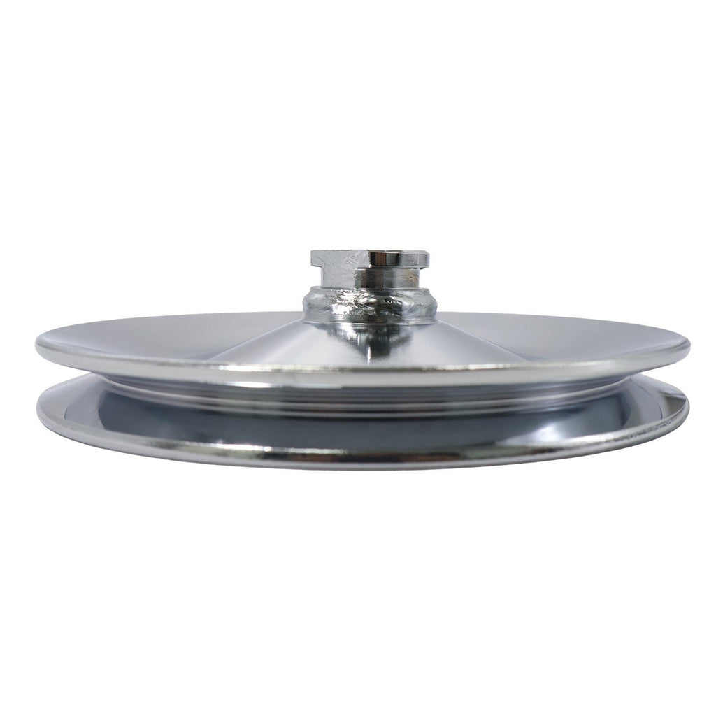 Chevy Power Steering Pulley Saginaw Pump Keyway Style 1 Groove Chrome