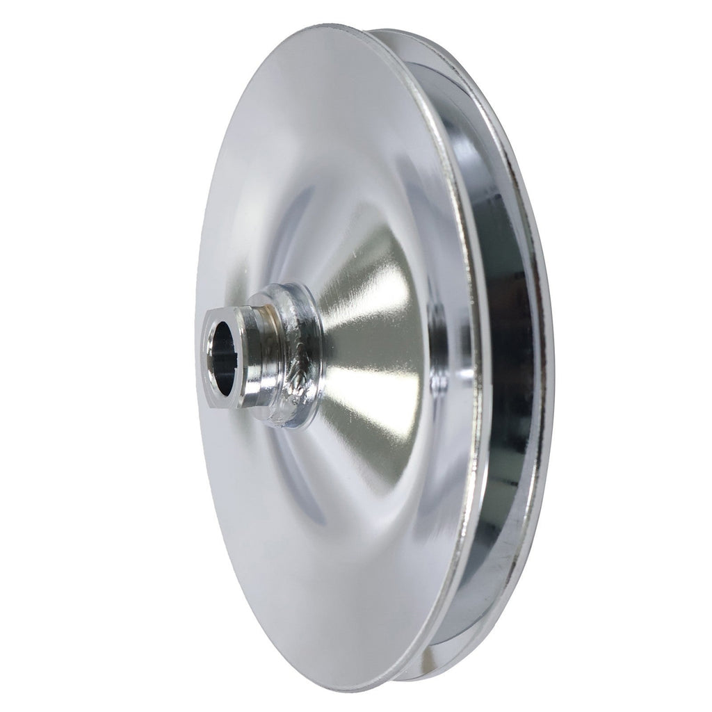 Chevy Power Steering Pulley Saginaw Pump Keyway Style 1 Groove Chrome