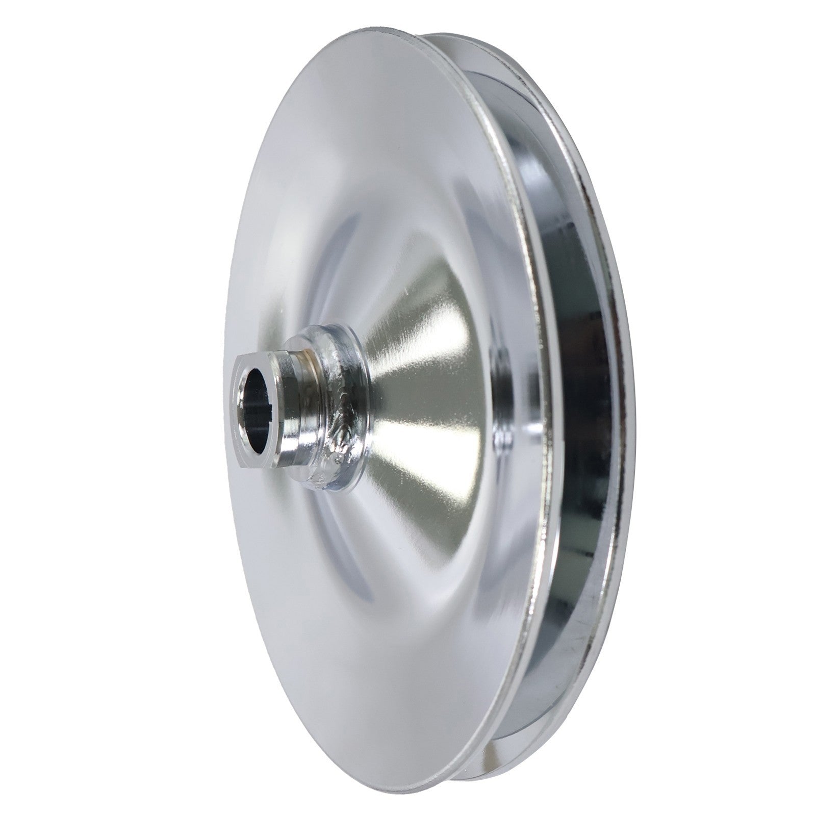 Chevy Power Steering Pulley Saginaw Pump Keyway Style 1 Groove Chrome