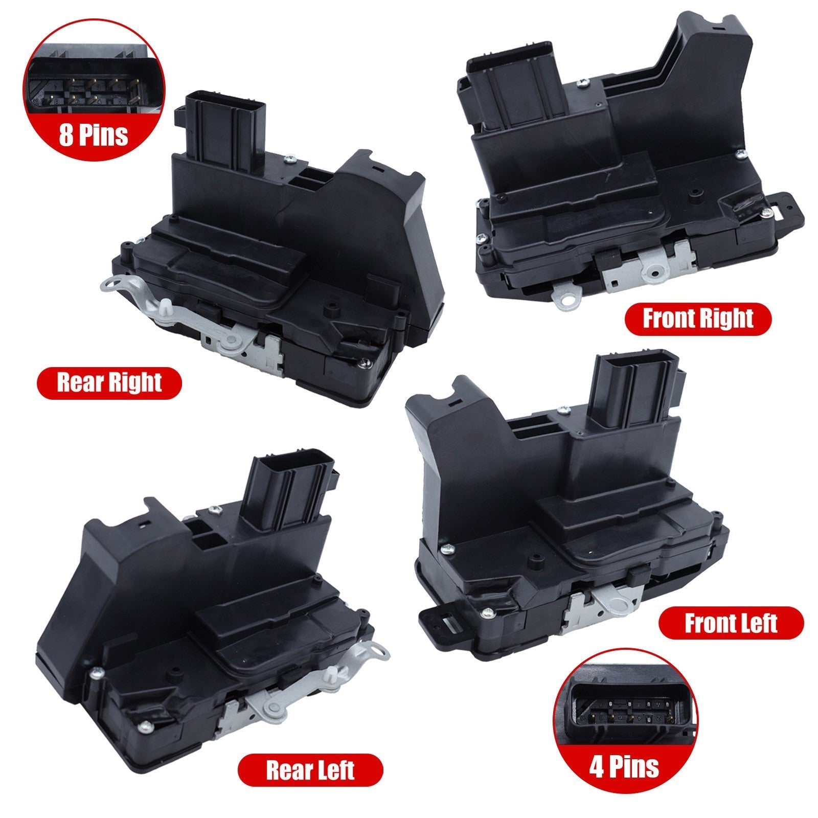 4x For Ford Escape Mercury Mariner 2001-2007 Door Lock Actuator Left & Right
