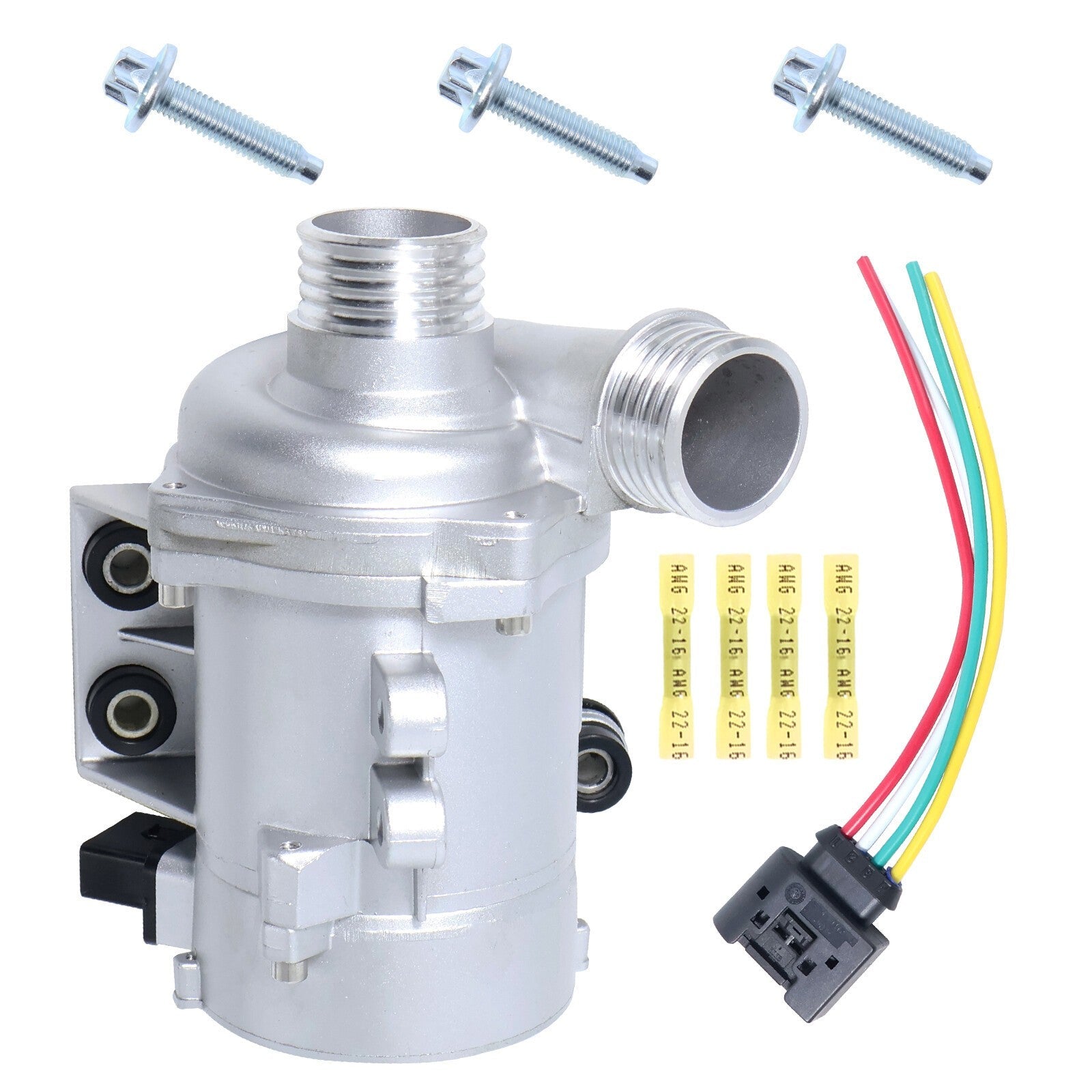 Electric Engine Water Pump w/ Harness 3 Bolts For BMW X3 330xi 525xi 11517586925