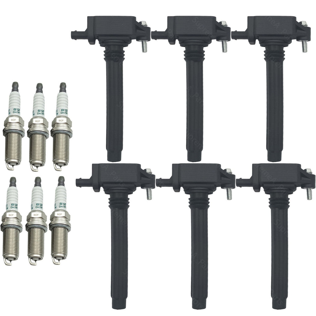 6Pcs Ignition Coils & Spark Plugs for Chrysler Dodge Jeep Ram 05149168AI