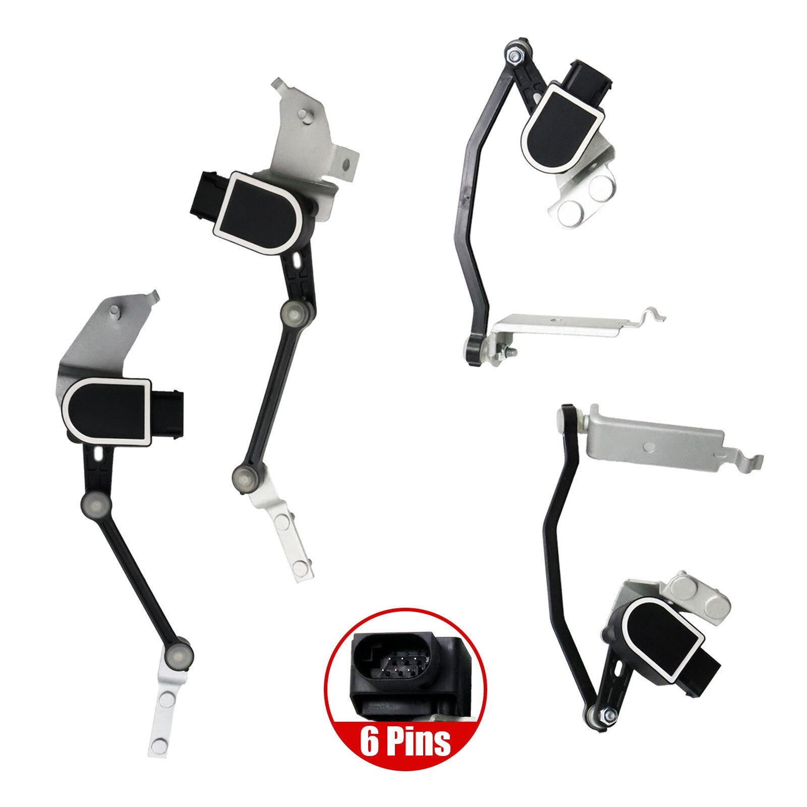 New 4Pcs Front & Rear Ride Height Level Sensor 30782821 For Volvo S60 V70 XC70