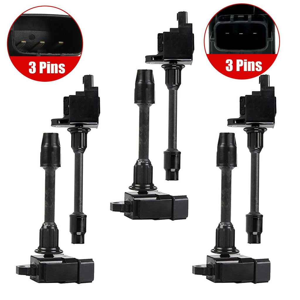 6Pcs Ignition Coils For Nissan Maxima Infiniti I30 3.0L 2000-2001 UF363+UF348