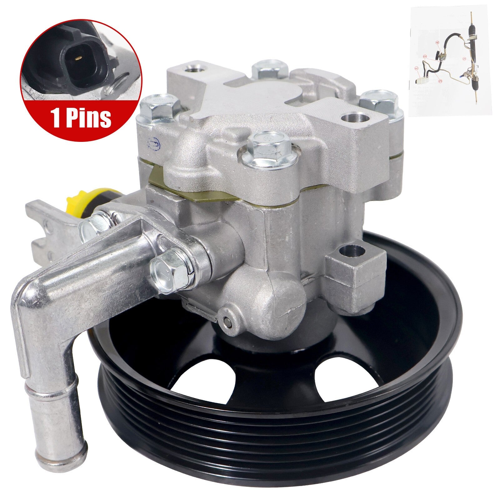 57100-2P200 New Power Steering Pump For Kia Sorento Hyundai Santa Fe 2010-2013