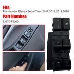 Driver Side Power Window Switch 93570-F2000 for Hyundai Elantra Sedan 17-20